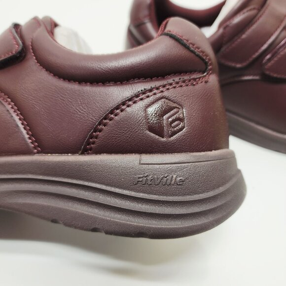 FitVille Brisk Walk Elite V3 Women's Wide Fit Burgundy Sneakers Size 9.5 - Picture 12 of 14